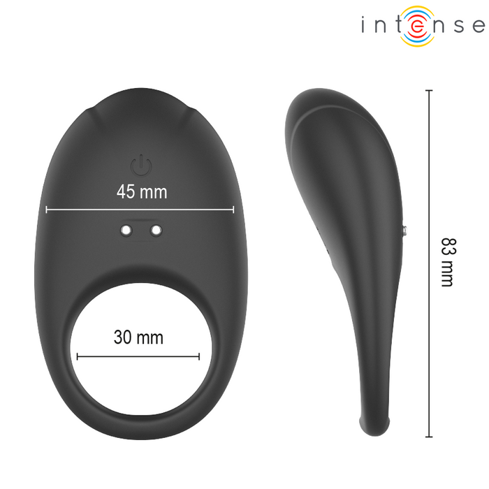 Intense Merlotte Vibrating Penis Ring With Clitoris Stimulation Black