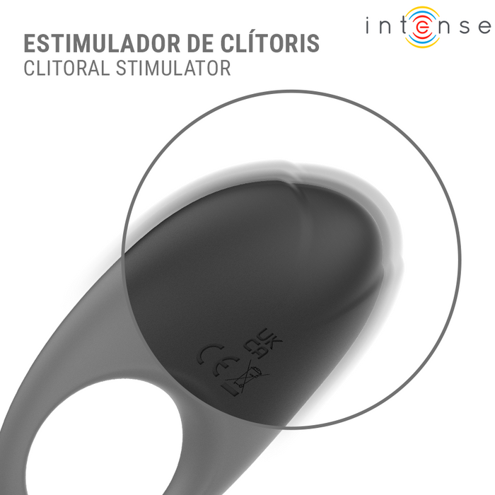 Intense Merlotte Vibrating Penis Ring With Clitoris Stimulation Black