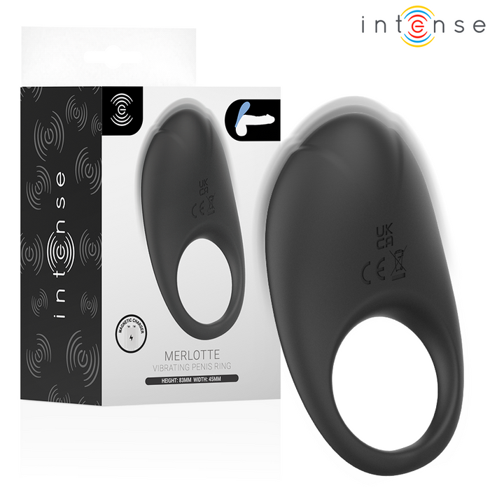 Intense Merlotte Vibrating Penis Ring With Clitoris Stimulation Black