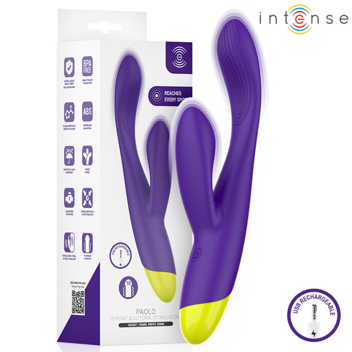 Paolo Vibrador Rabbit Recargable Punto G y Clítoris 19 cm