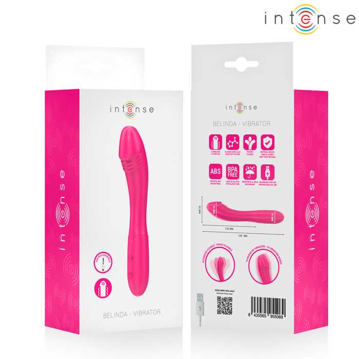 Intense Belinda Vibrador Flexible Rosa 19 cm