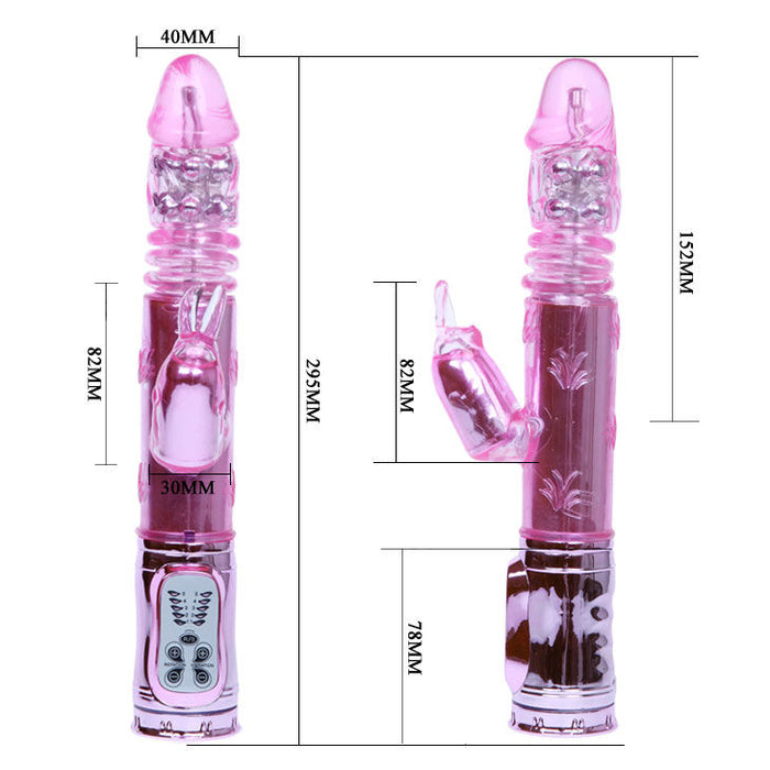 Baile Throbbing Bunny Vibrador Conejito Rosa 29 Cm