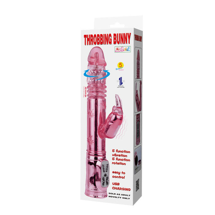 Baile Throbbing Bunny Vibrador Conejito Rosa 29 Cm