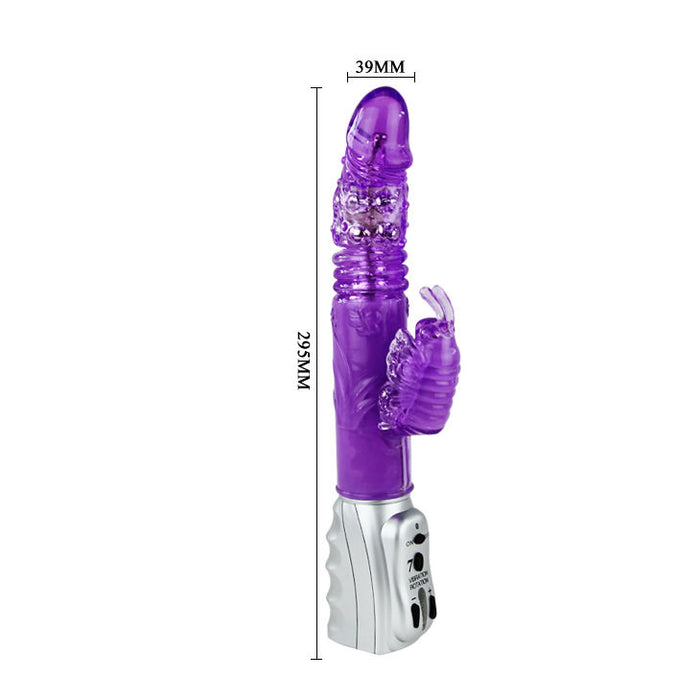 Baile Mariposa Tulip Vibrador Vibrador De Empuje Conejito 29,5 Cm