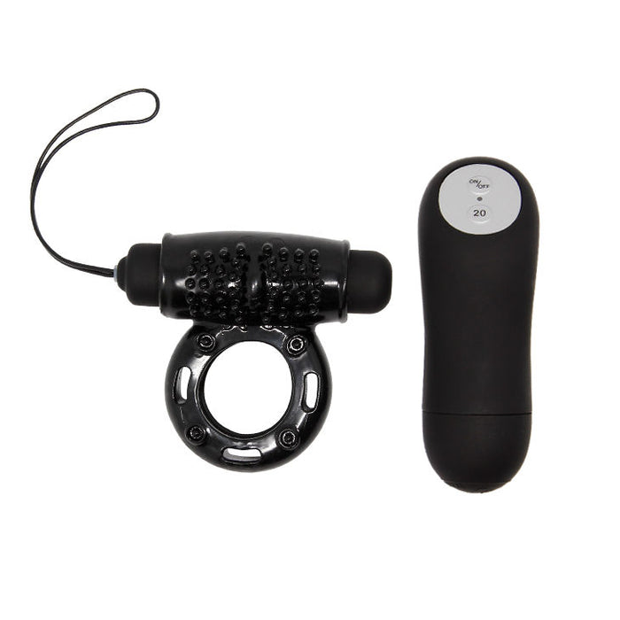 Baile Anillo Pene Control Remoto Negro 20v