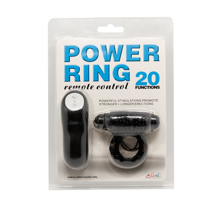 Baile Anillo Pene Control Remoto Negro 20v