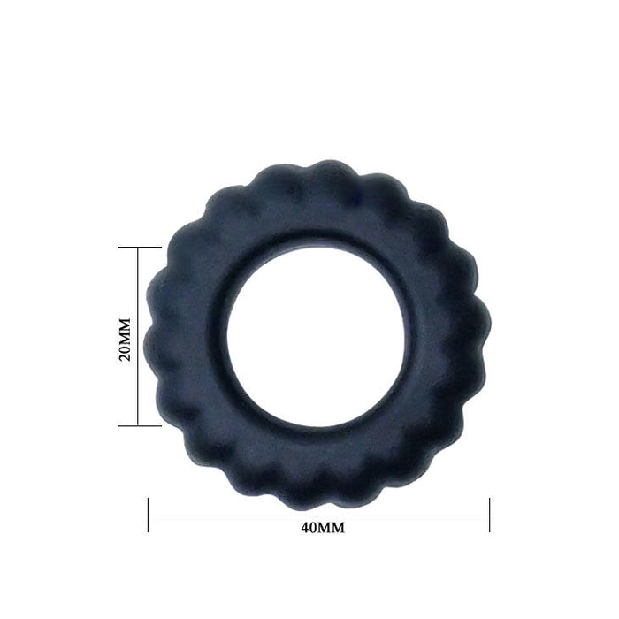 Baile Titan Anillo Pene Negro 2 Cm
