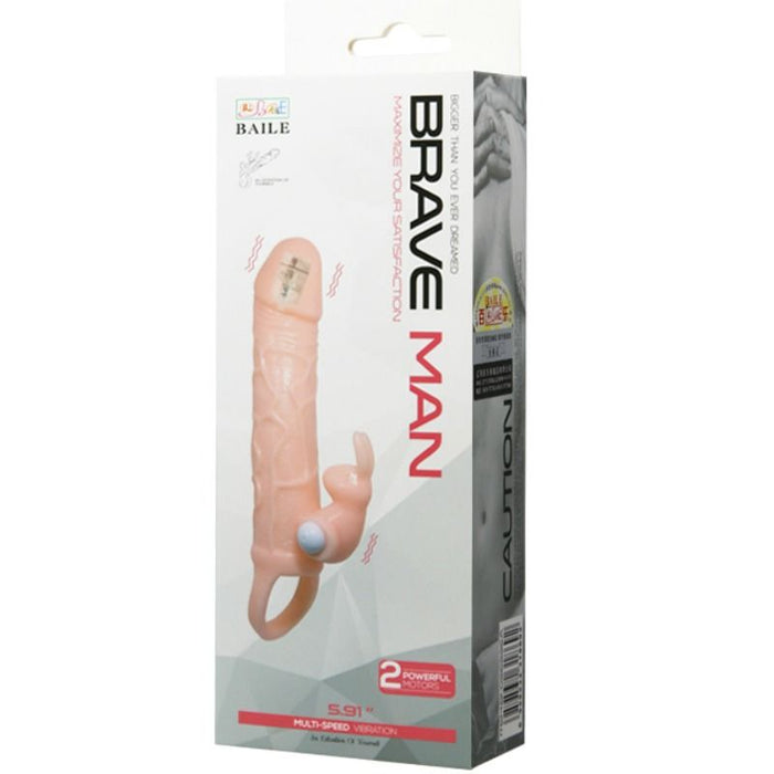 Baile Brave Man Funda Pene Con Rabbit 16.5 Cm