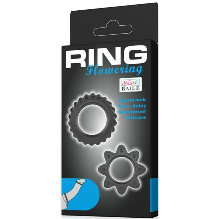 Baile Kit 2 Anillos Pene Silicona Ring Flowering