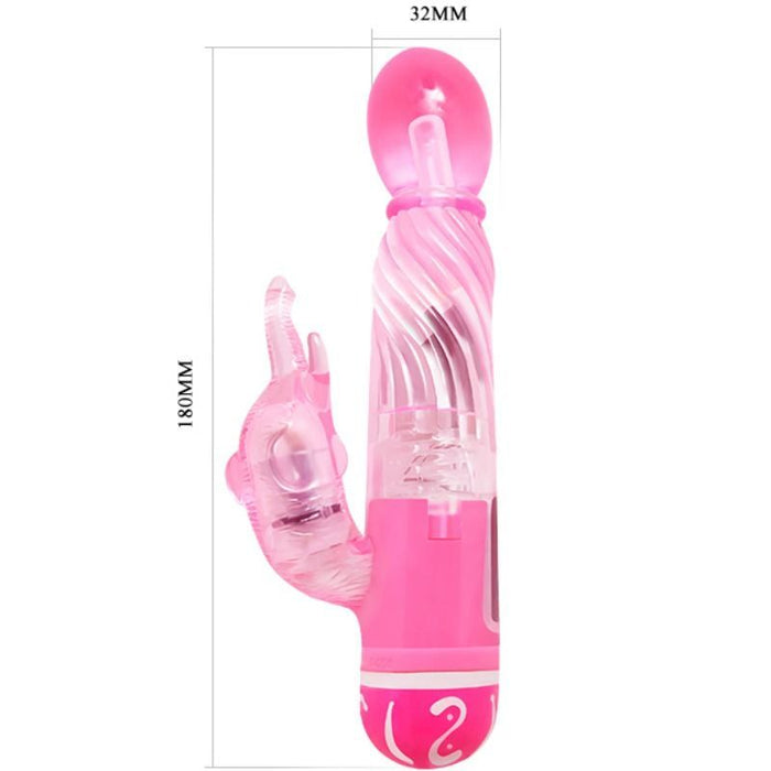 Baile Vibrador Con Estimulador 18 Cm