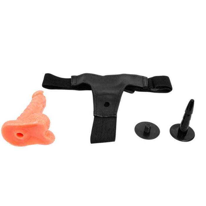 Baile Arnes Con Pene Realistico Y Braguita Ajustable 15.5cm