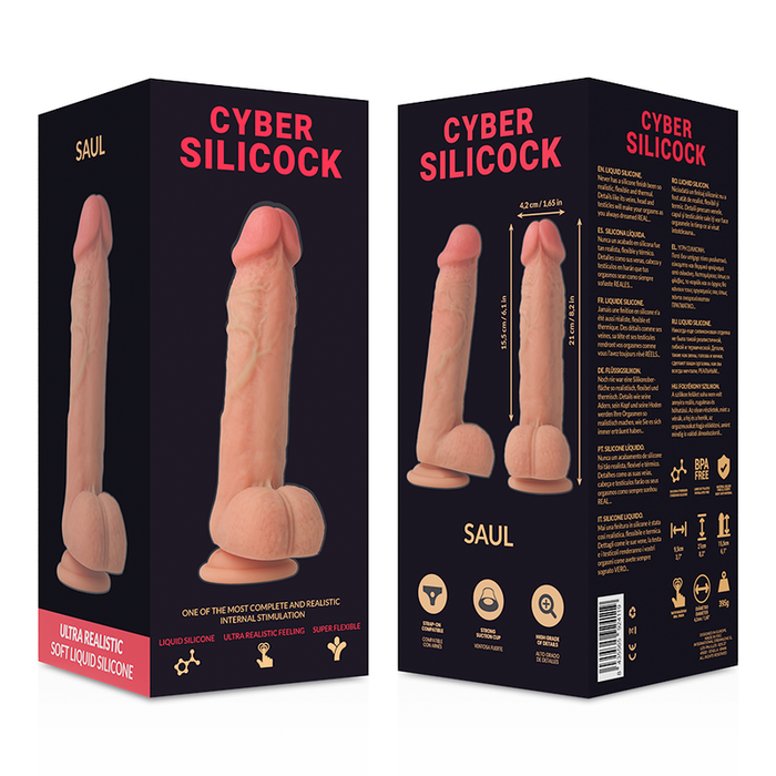 Saul Arnés Strap-on con Dildo Realista Grueso 21 cm