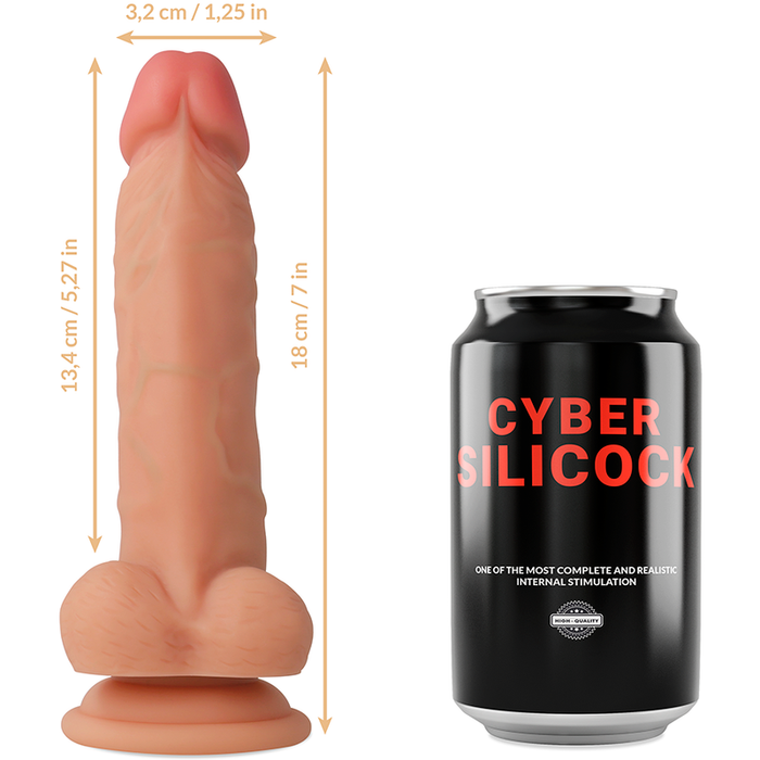 Jude Arnés Strap-on con Dildo Realista de Silicona 18 cm