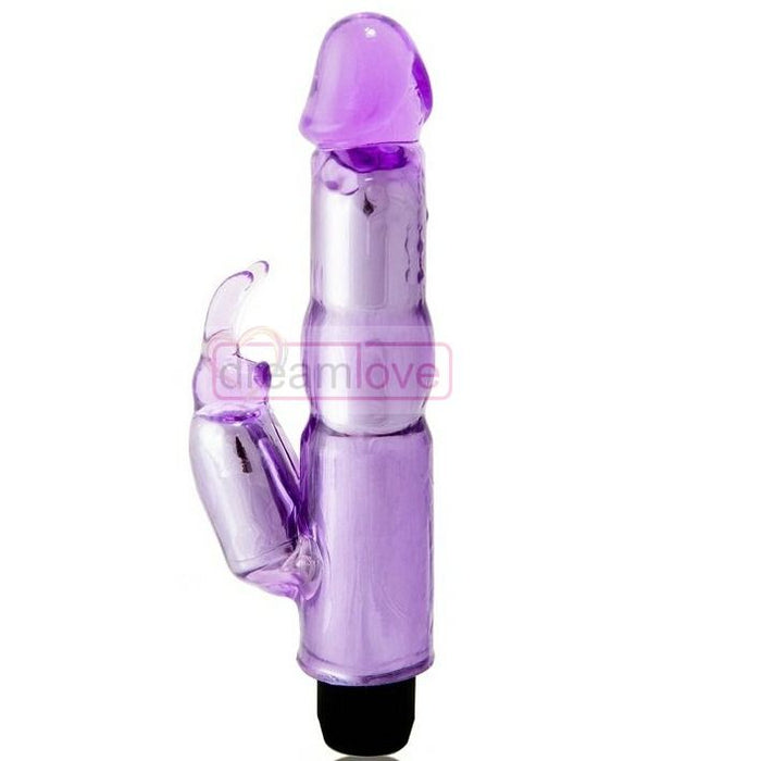 Baile Vibrador Conejito Regulable 21,5 Cm Lila