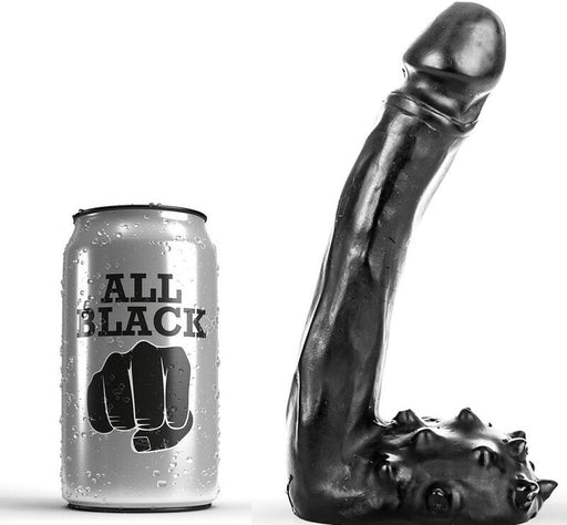 All Black Dildo Realistico Curva 19 Cm