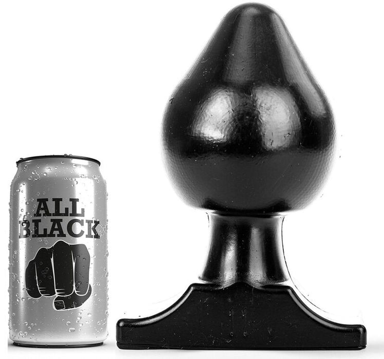 All Black Plug Anal Redondo 19 Cm