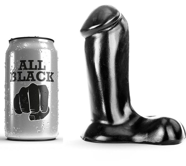 All Black Dildo Realistico Gordo 14 Cm