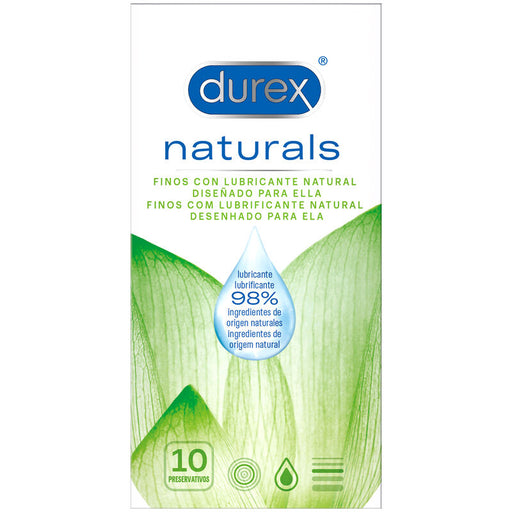 Durex Naturals Preservativos Finos Con Lubricante Natural 10 Uds
