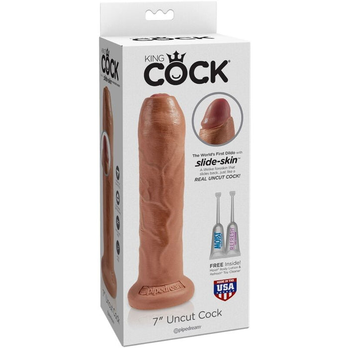 King Cock Dildo Realistico Con Prepucio 17.8 Cm
