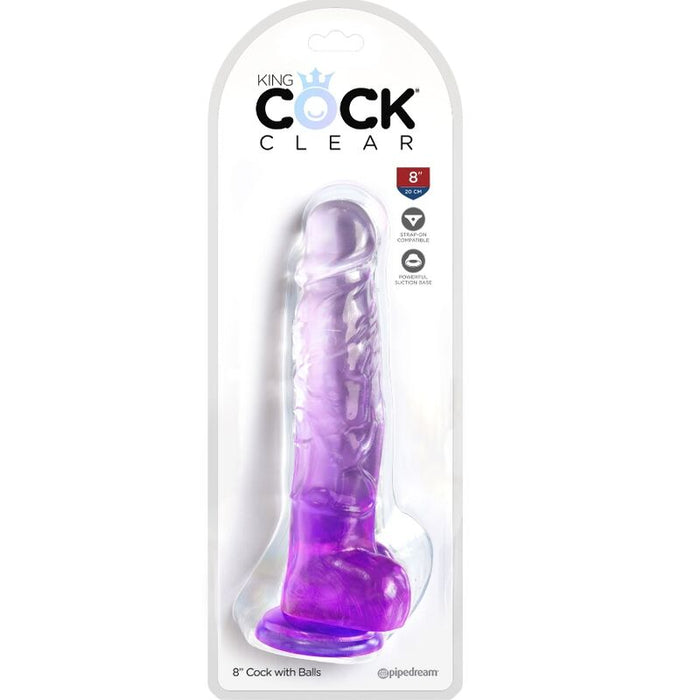King Cock Clear Dildo Realistico Con Testiculos 16.5 Cm