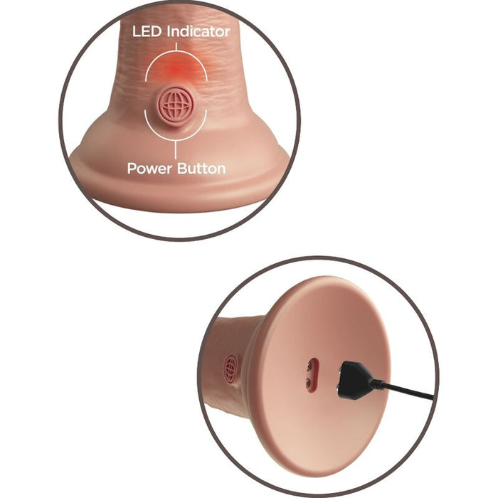 King Cock Elite Dildo Realistico Vibrador 20.3 Cm