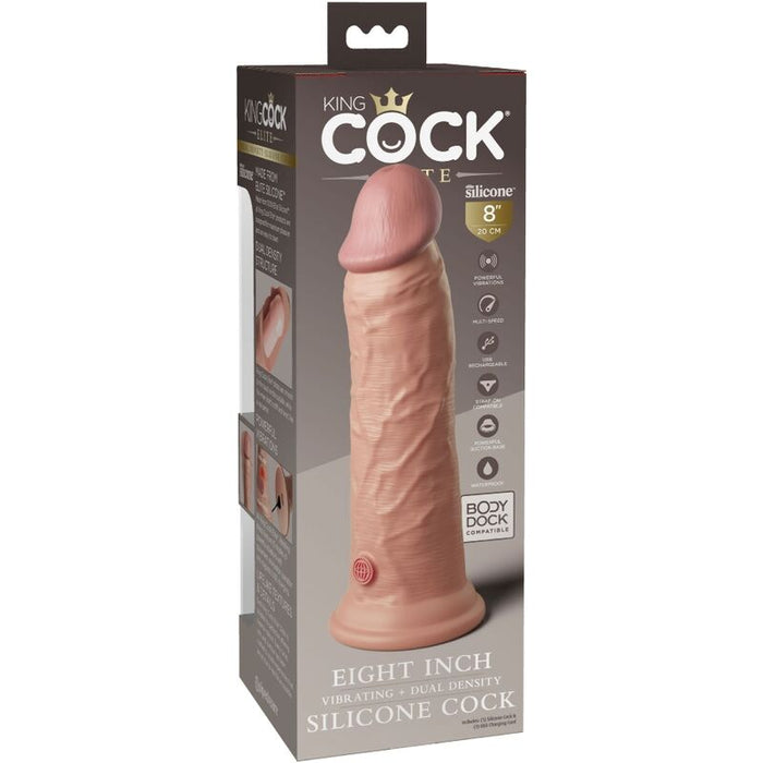 King Cock Elite Dildo Realistico Vibrador 20.3 Cm