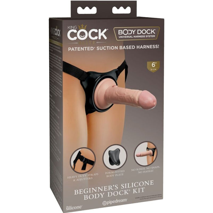 King Cock Elite Arnes Ajustable Para Principiantes Con Dildo 15.2 Cm