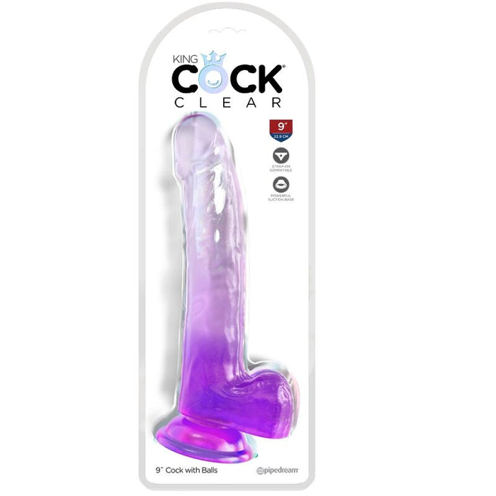 King Cock Clear Dildo Con Testiculos 20.3 Cm