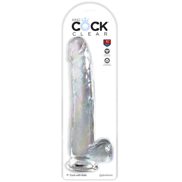 King Cock Clear Dildo Con Testiculos 24.8 Cm