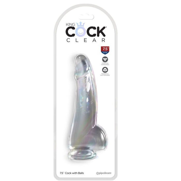 King Cock Clear Dildo Con Testiculos 15.2 Cm