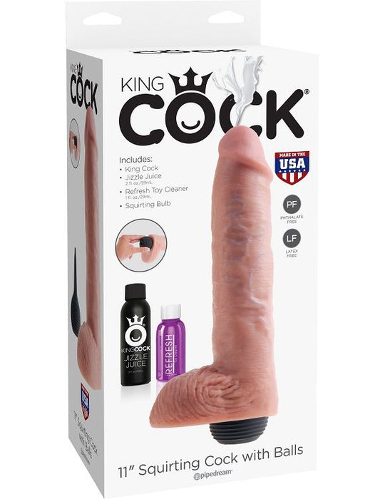 King Cock Dildo Chorro Con Testiculos 27.9 Cm