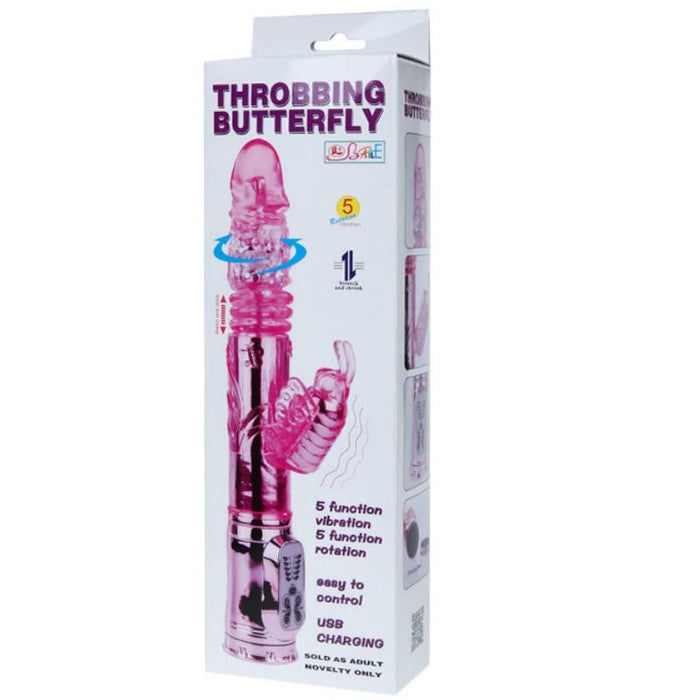 Baile Throbbing Butterfly Vibrador Conejito 29,5 Cm