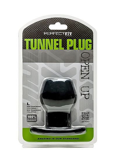 Perfect Fit Brand Plug Tunnel Silicona Negro L