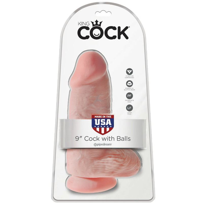 King Cock Dildo Realistico Chubby Con Testiculos 23 Cm
