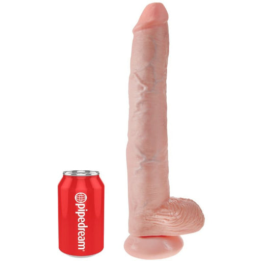 King Cock Dildo Realistico Con Testiculos Recto 35,6 Cm