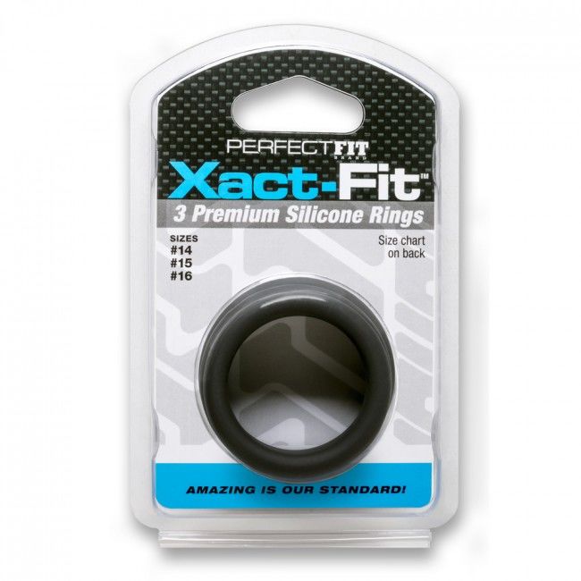 Perfect Fit Brand Xact Fit Kit 3 Anillos De Silicona 3.5 Cm, 3.8 Cm Y 4 Cm