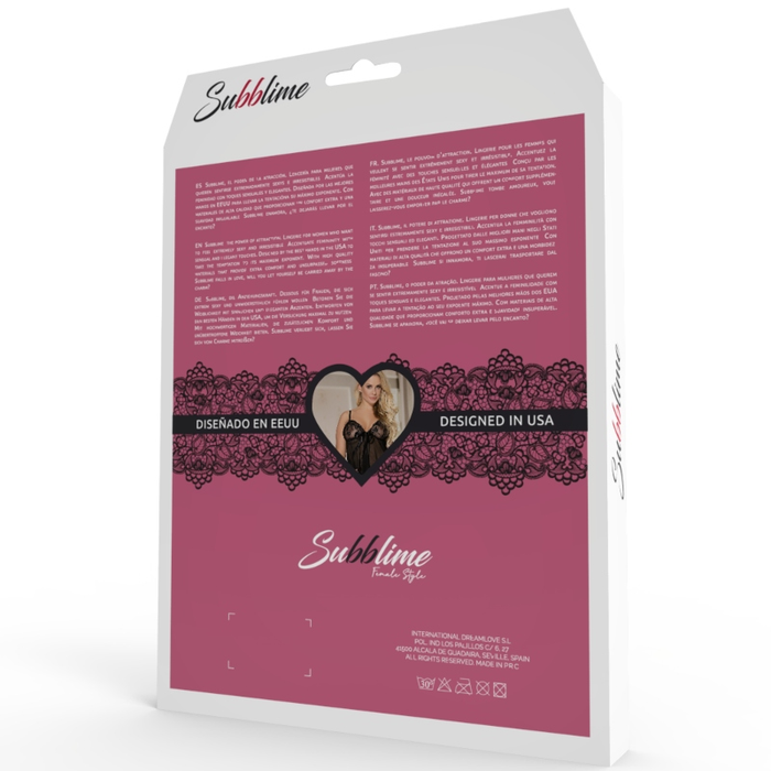 Subblime Peignoir Diseño Floral Talla Unica