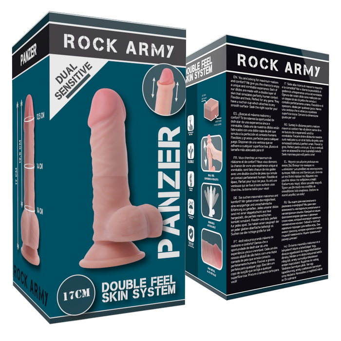 Rock Army Dildo Realistico Doble Densidad 17 Cm