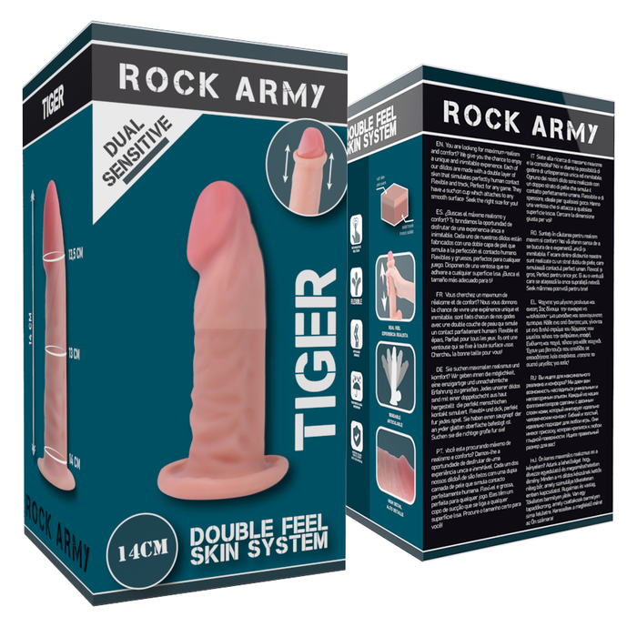 Rock Army Dildo Realistico Doble Densidad 14 Cm