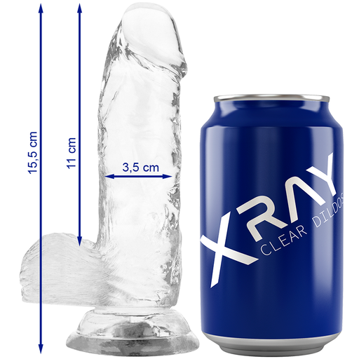 X Ray Clear Dildo Transparente 15,5 Cm