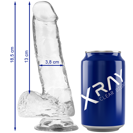 X Ray Clear Dildo Transparente 18,5 Cm
