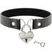 Coquette Collar Cuero Vegano Accesorio Corazón Con Llave