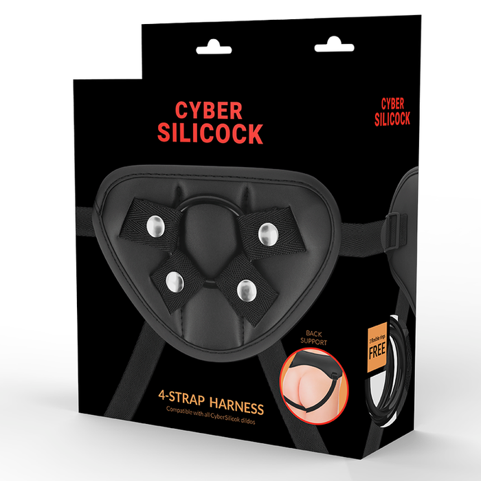 Cyber Silicock Arnés Con 3 Anillas Silicona