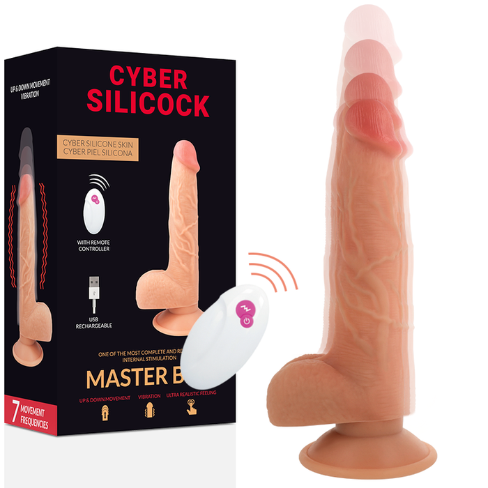 Cyber Silicock Master Ben Dildo Realistico Vibrante Con Control Remoto 23,9 Cm