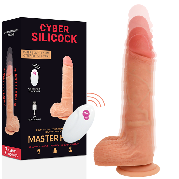 Cyber Silicock Master Huck Dildo Realistico Vibrante Con Control Remoto 20,9 Cm