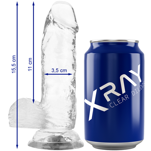 X Ray Arnés + Clear Dildo Transparente 15,5 Cm