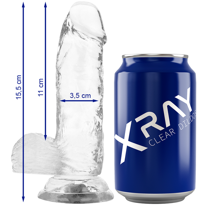 X Ray Arnés + Clear Dildo Transparente 15,5 Cm