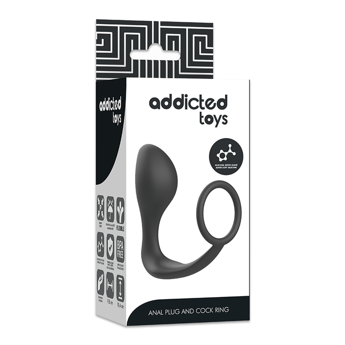 Addicted Toys Plug Anal Con Anillo De Pene 9,8 cm